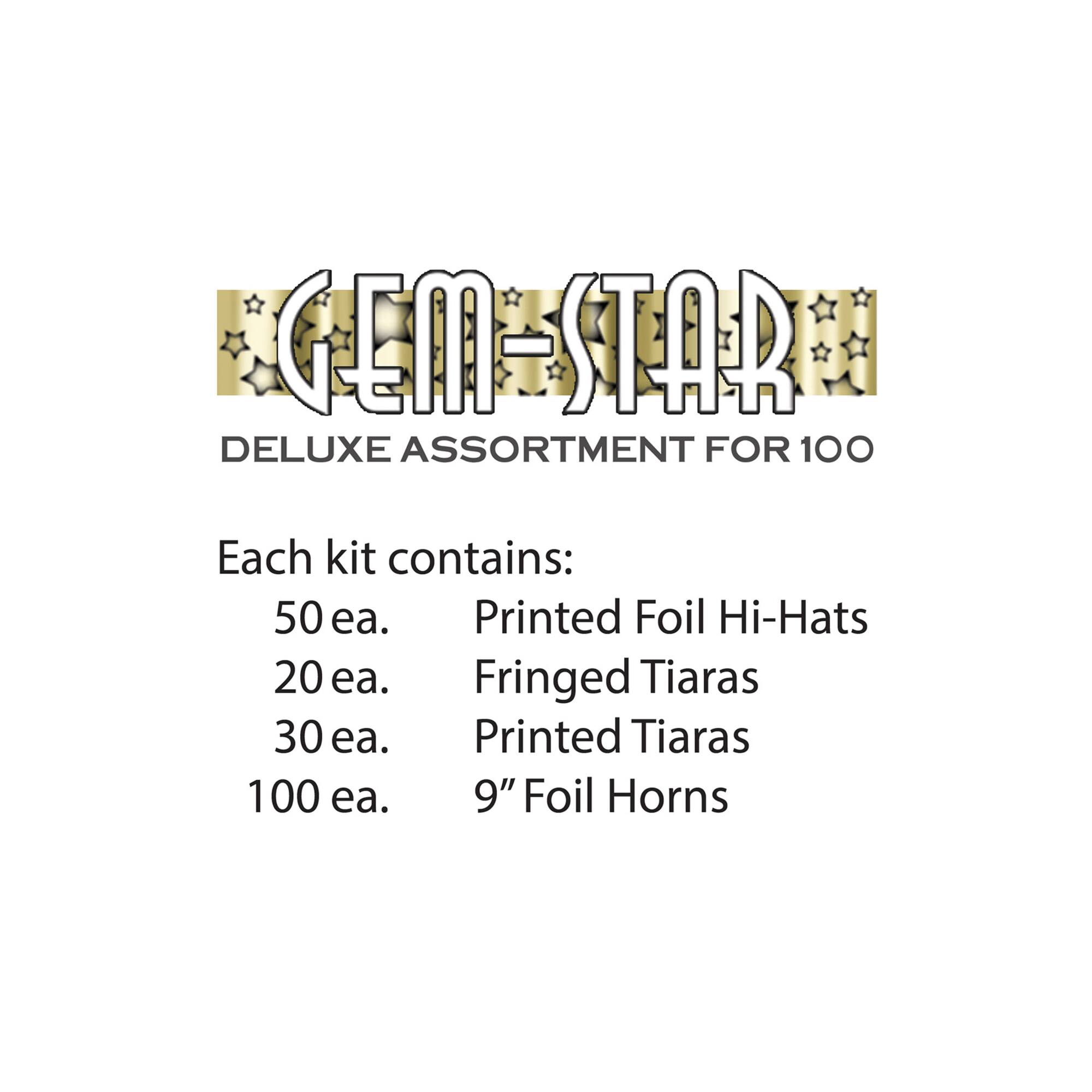 Beistle Gold & Black New Year Gem Star Deluxe Accessory Kit